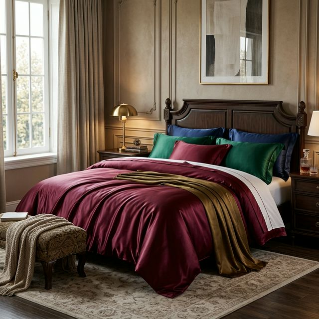 طقم مفروشات ساتان